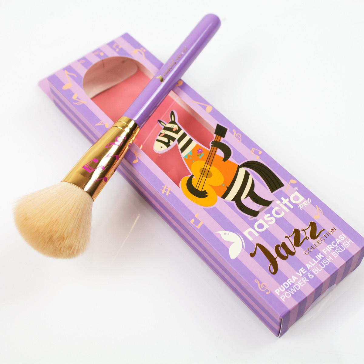 Nascita Jazz Professional Makeup Brush Set for Powder and Blush Application - High-Quality, Soft Bristles for Everyday and Professional Use Nascita Jazz Makeup Brush for Powder & Blush makeup brush, powder brush, blush brush, Nascita Jazz, professional makeup tools, high-quality makeup brushes, soft bristles, durable makeup brushes, versatile makeup tools, everyday makeup, professional makeup, gift for makeup enthusiasts, beauty routine, makeup application, cosmetic brush