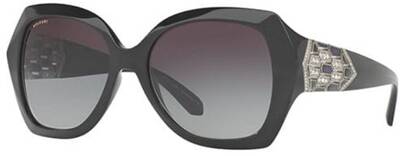 Bvlgari 8182-B 901/8G Black Gradient Square Sunglasses
