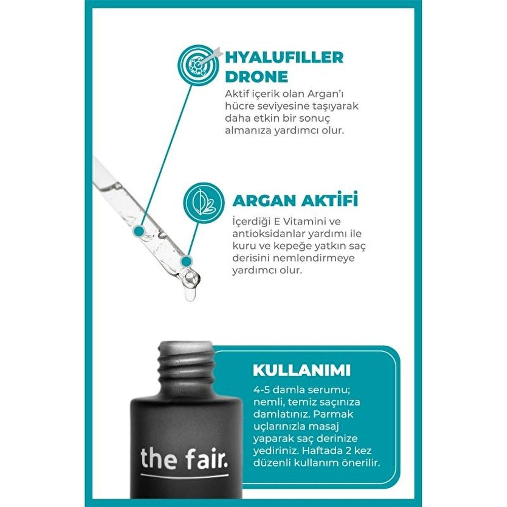 the fair. Drone-Targeted Argan Hair Serum 50ml - Nourishing Vegan Formula for All Hair Types - view 5
