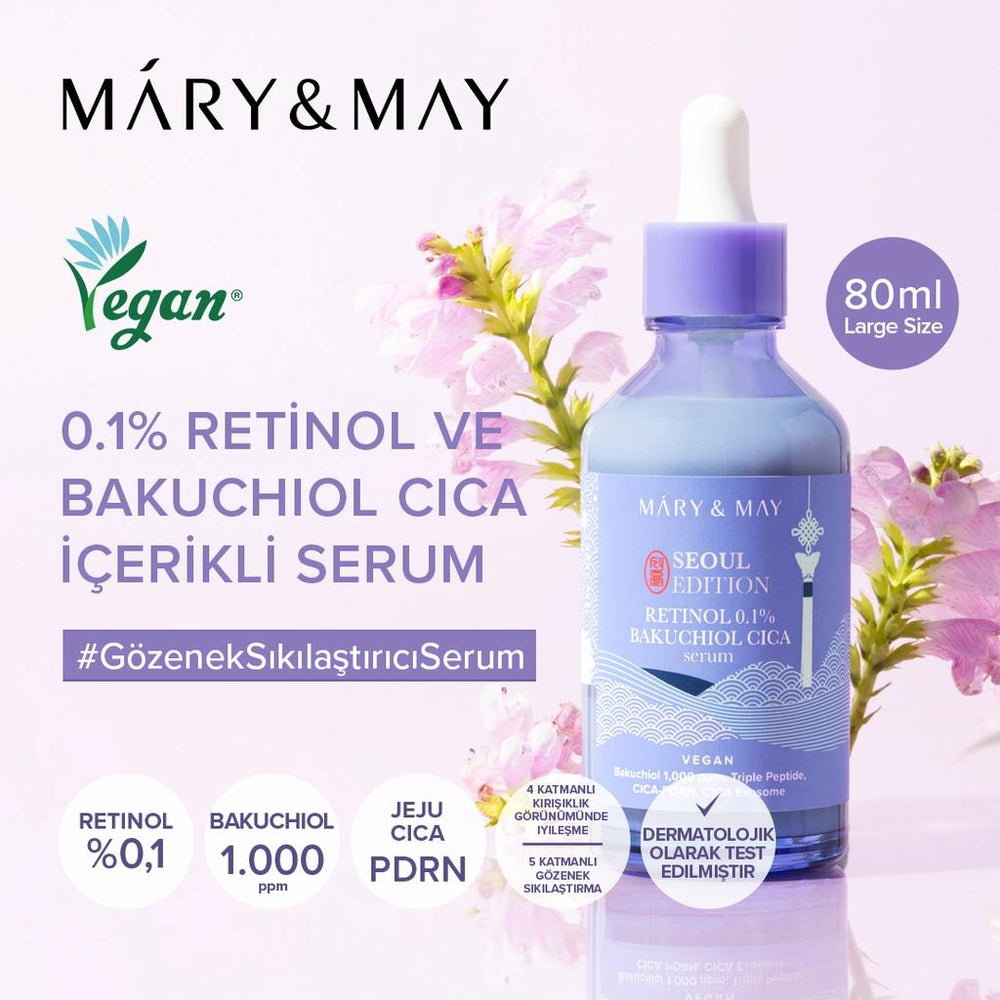 Mary & May Retinol & Bakuchiol Cica Face Serum for Aging Care 80 ml