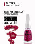 Flormar Glitter Yarı Saydam Simli Oje - Semi-transparent Glitter Nail Polish for Trendy Nail Art - view 3