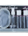 Eklips 6-Piece Travel Bottle Set for Toiletries & Creams