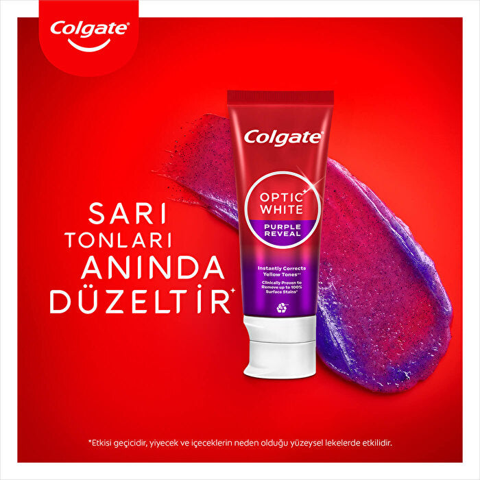 Colgate Optic White Purple Reveal Toothpaste 75ml - Whitening Formula - view 3