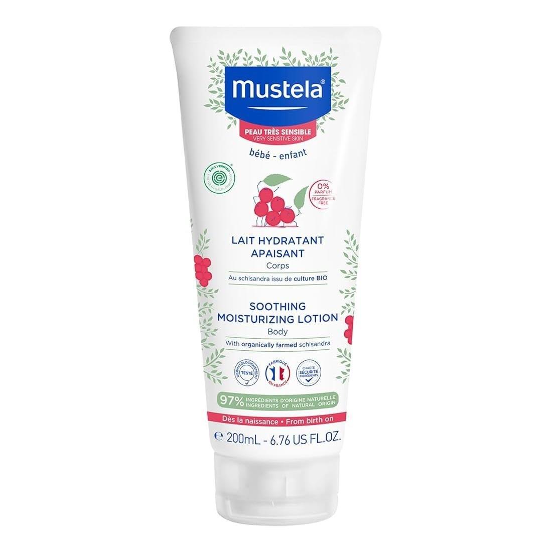 Mustela Baby Lotion for Very Sensitive Skin: Newborn Moisturizer - Hypoallergenic, Fragrance-Free, Natural Skincare & Eczema Relief (6.76 fl oz) - image 3