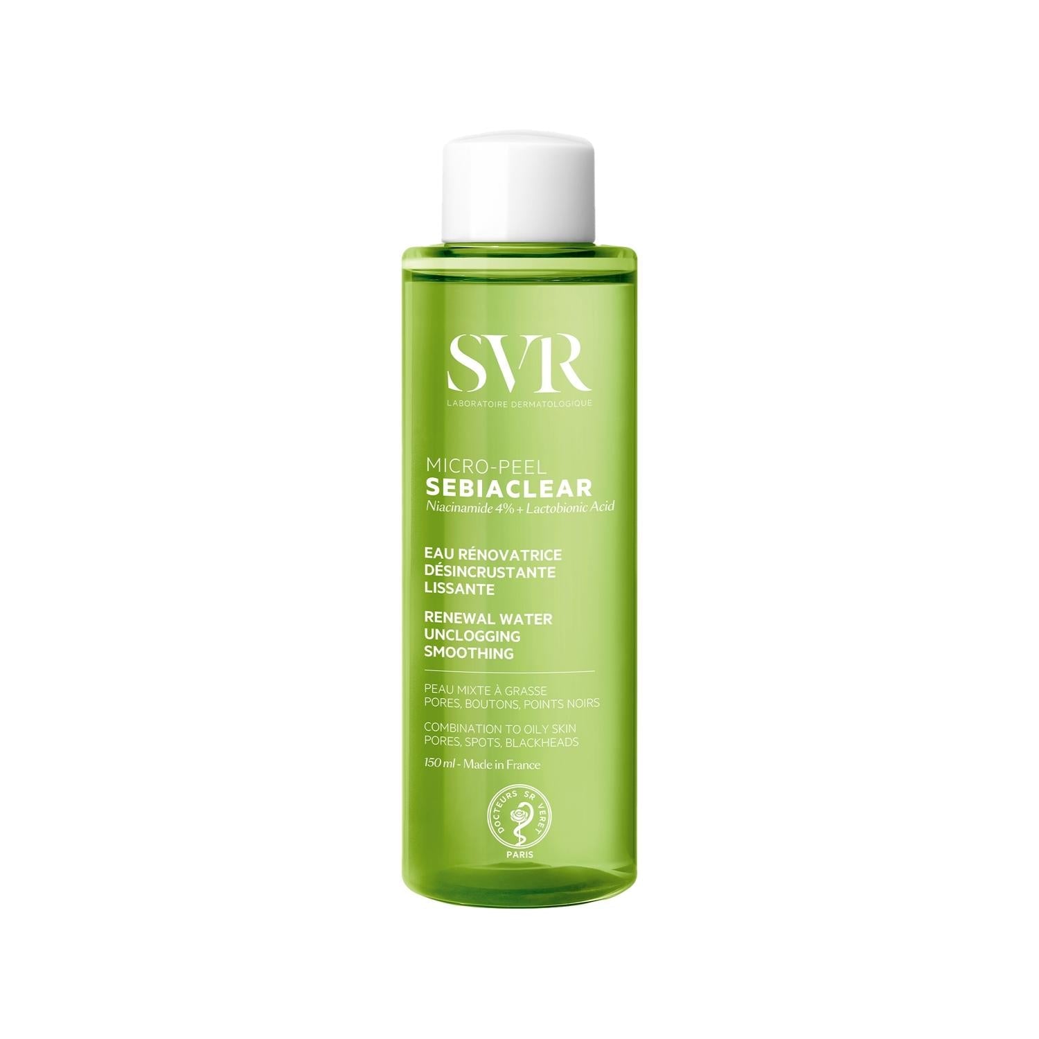SVR Sebiaclear Micro Peel: Pore Tightening Toner with Salicylic & Niacinamide for Blackhead & Acne Treatment, Refining & Exfoliating Skin Texture - image 3