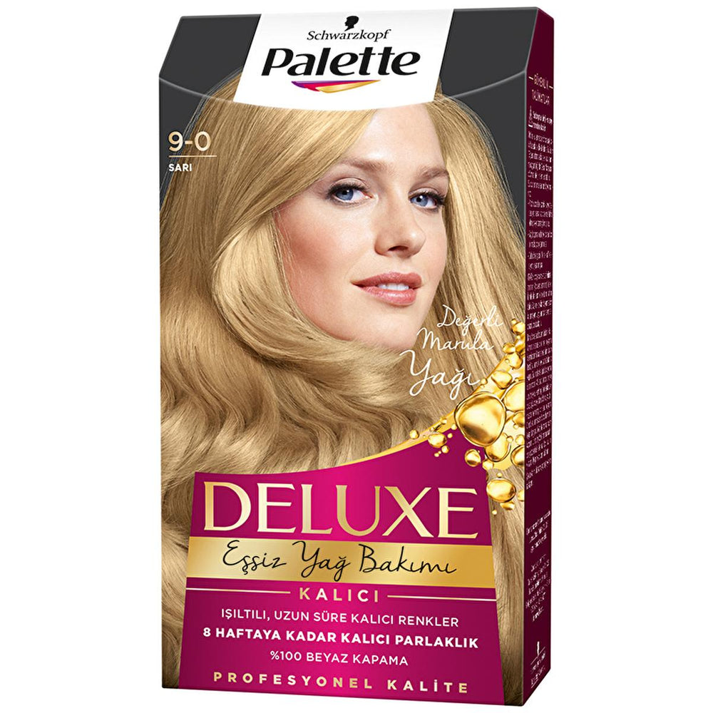 Palette Deluxe Hair Dye 9-0 Sarı - Long-Lasting Rich Color & Nourishment - Hair Dye