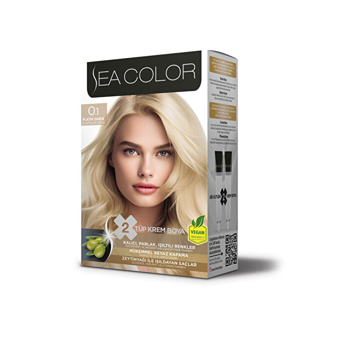 Sea Color Set Hair Dye 0.1 Platinum Yellow - Long Lasting Shine | 100ml