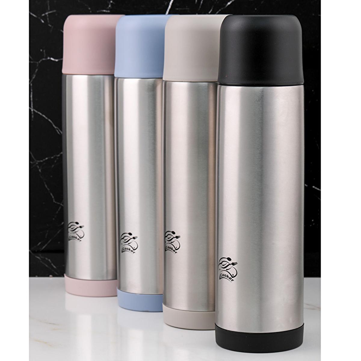 Cooker Stainless Steel Thermos 750ml - Keeps Drinks Hot/Cold for 24 Hours, Durable & Ergonomic Design Cooker Stainless Steel Thermos 750ml - 24 Hour Temperature Control stainless steel thermos, insulated flask, double-walled thermos, outdoor thermos, hot and cold beverage container, picnic essentials, hiking gear, durable tableware, modern design, thermal insulation, 24-hour temperature retention, ergonomic design, non-breakable, local production, outdoor enthusiasts, office accessories, home goods
