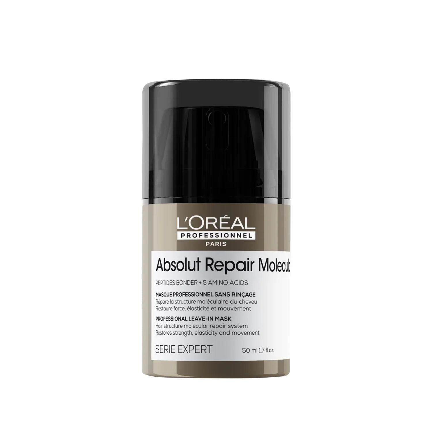 Loreal Professionnel Absolut Repair Molecular Hair Mask: Deeply Repairs Damaged Hair, Leave-In Treatment for Split Ends & Weak Hair - Professional Grade Loreal Absolut Repair Hair Mask: Repair Damaged Hair Loreal Absolut Repair Molecular, damaged hair mask, leave-in hair treatment, hair repair mask, professional hair care, split ends treatment, weak hair repair, hair strengthening mask, hair mask, leave in conditioner, damaged hair, split ends, hair treatment, hair care, professional hair treatment, salon q
