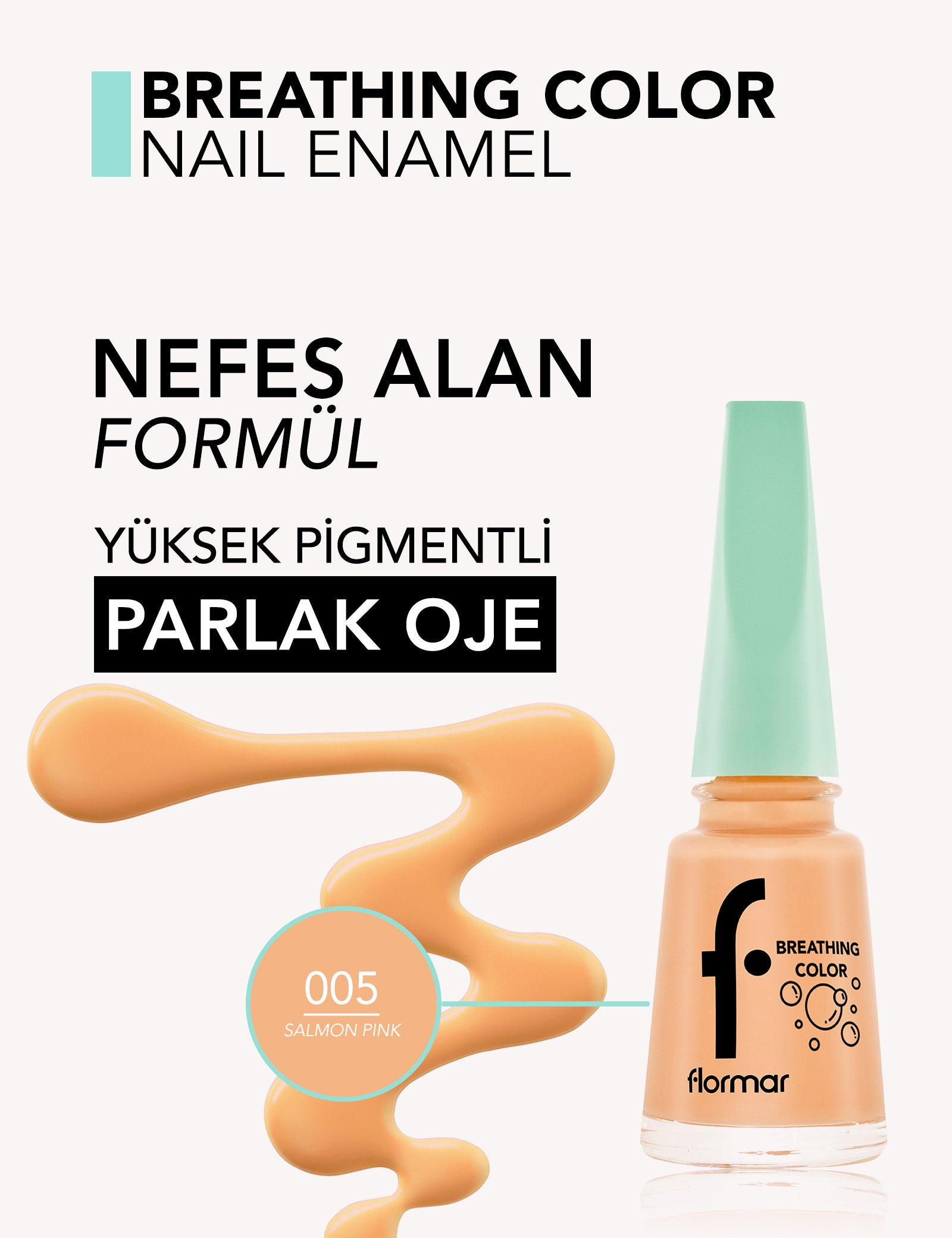 Flormar Breathing Color Breathable Nail Polish 11ml