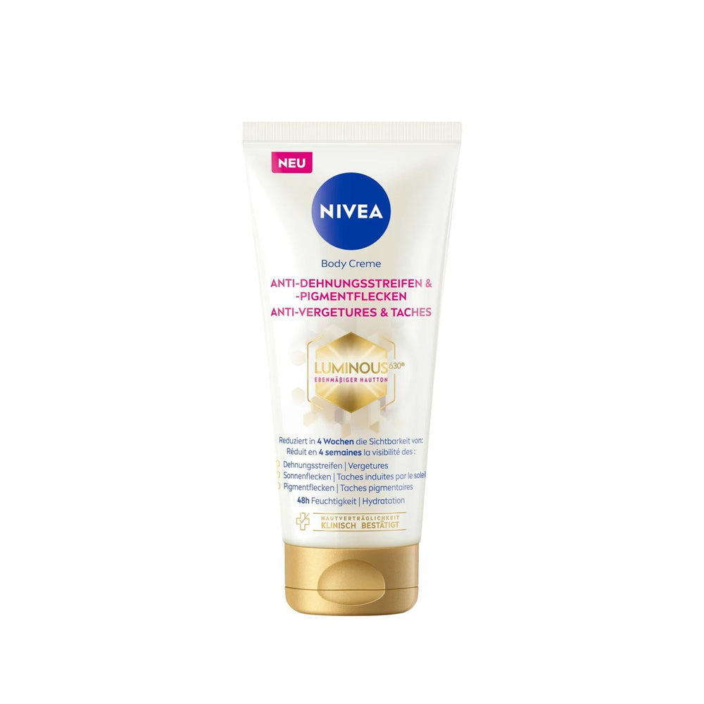 Nivea Luminous630 Anti-Spot Body Care Cream 200ml - Hydrating, Scar Reduction, Even Skin Tone Nivea Luminous630 Body Cream - Hydrating & Anti-Spot Nivea Luminous630, body care cream, anti-spot body cream, moisturizing body lotion, spot correction body care, hydrating body cream, scar reduction, even skin tone, skincare, body moisturizer, Nivea body care, Luminous630 formula