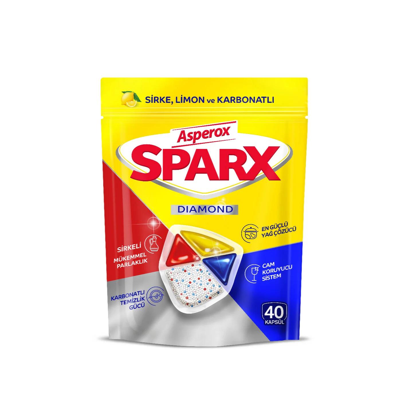Asperox Sparx Diamond Dishwasher Capsules 40 Count