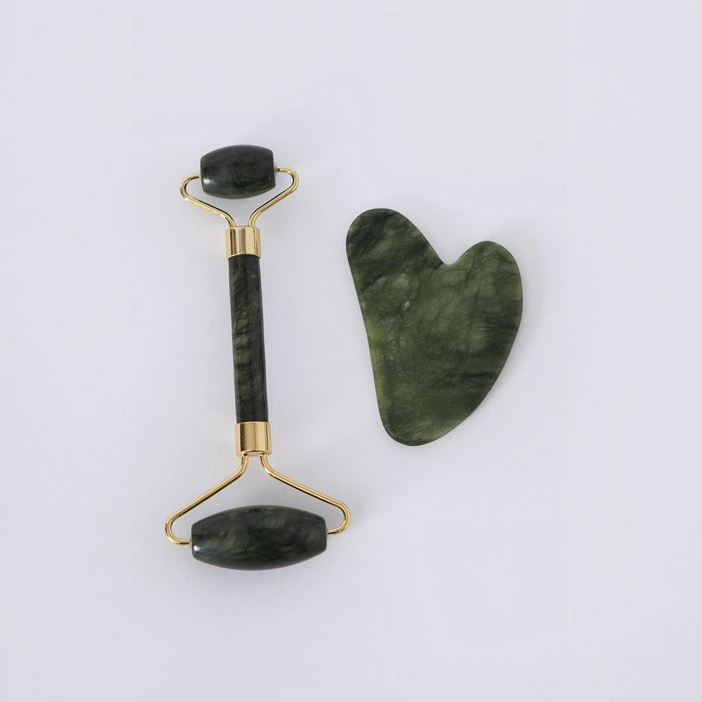 Glow Lift Jade Roller & Gua Sha Massage Set