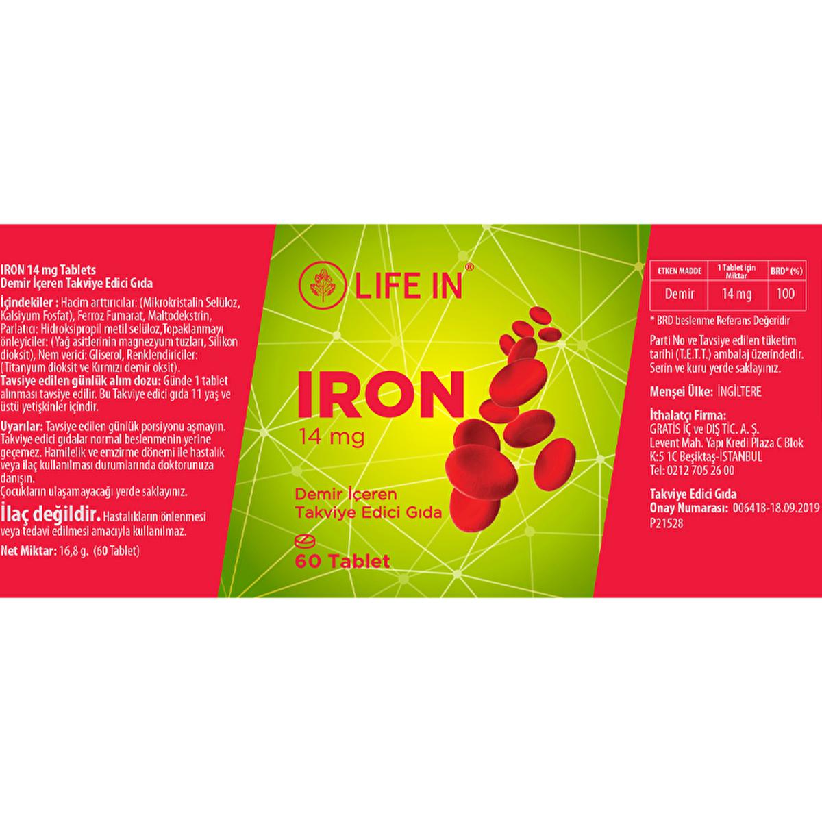 Demir - Life In Demir Tablet Dietary Supplement for Nutritional Support - Vitamin &amp; Supplement