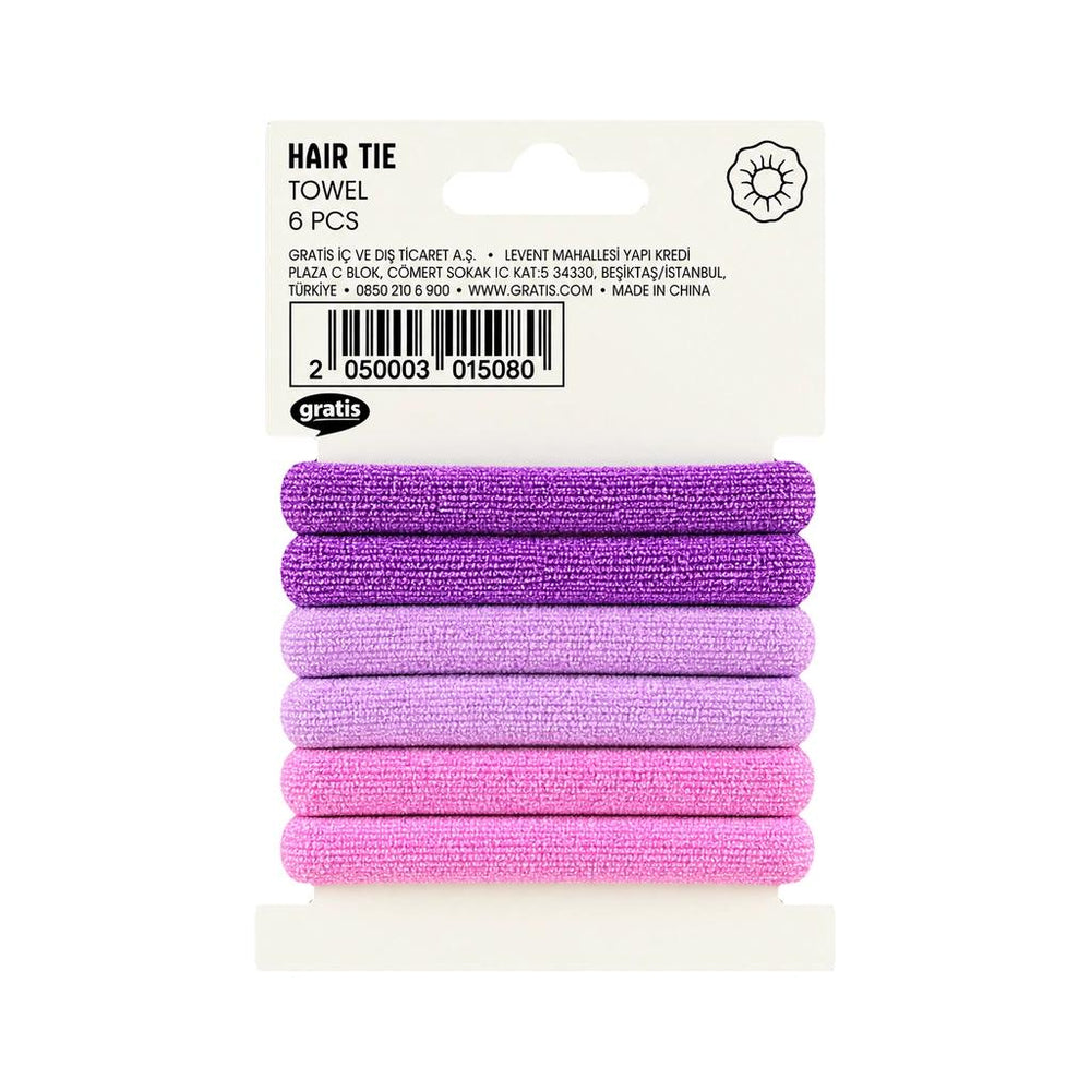 Eklips Glitter Purple Hair Towel Clip 6-Pack