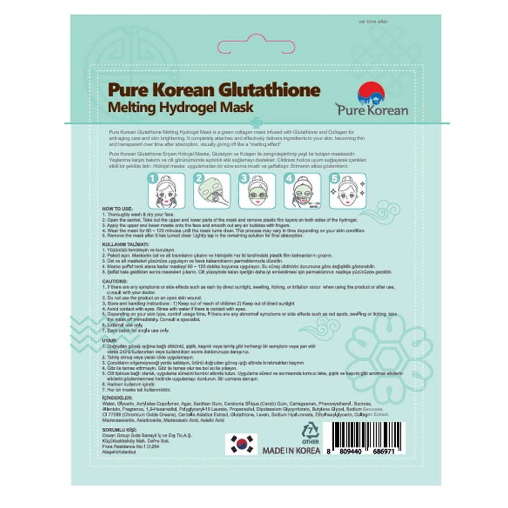 Pure Korean Glutathione Melting Hydrogel Face Mask 1 Count