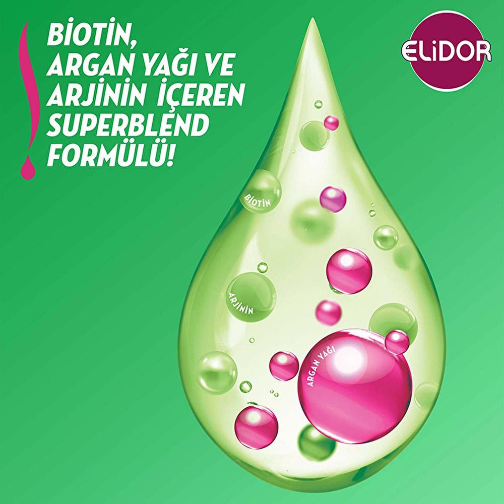 Elidor Healthy Hair Growth Shampoo with Biotin & Argan Oil - Nourishing Hair Care for Longer, Healthier Locks - view 3
