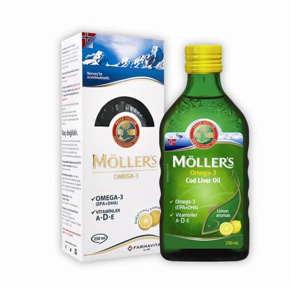 Möllers Cod Liver Oil with Omega-3, Vitamins A, D, E - Natural Lemon Flavor, 8.45 fl oz - image 2