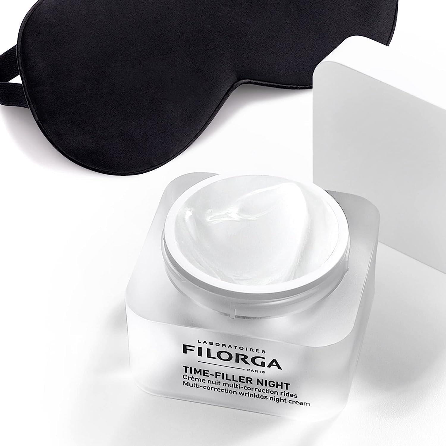 filorga time filler night cream jar, filorga anti-aging night cream 50 ml Filorga Time Filler Night Cream - Anti-Aging | 50 ml Filorga Time Filler Night Cream - Anti-Aging | 50 ml filorga, night-cream, anti-aging, skincare, wrinkle-relief, moisturizer, hexapeptide, hyaluronic-acid, glukonolakton, ai-generated