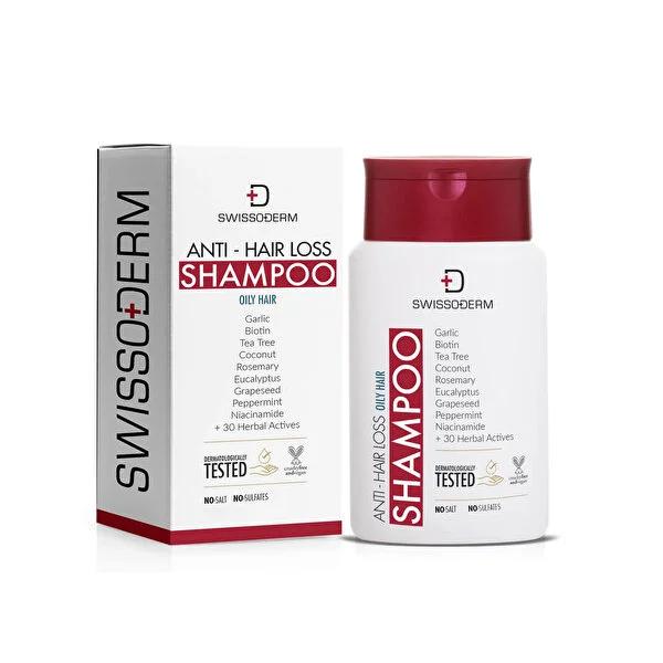 Swissoderm Anti-Hair Loss Shampoo for Oily Hair - 300ml, Reduces Hair Fall & Controls Oil Production - image 2