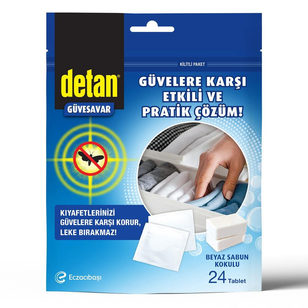 Detan Moth Repellent White Soap Scented Tablets 24 Count