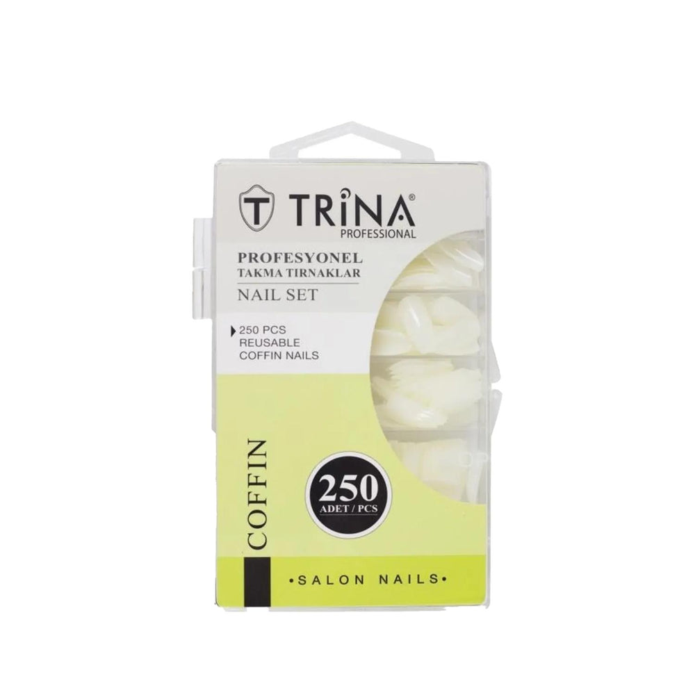 Trina Coffin Nail Tips 250 Pieces - Artificial Nail Enhancements for DIY Nail Art Trina Coffin Nail Tips 250 Pieces Trina Coffin Nail Tips, Artificial Nail Tips, Coffin Nail Shape, Nail Beauty Products, DIY Nail Solutions, Nail Art, Nail Enhancements, Beauty Products, Cosmetic Products