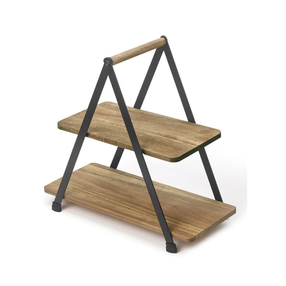 Ideenwelt 2-Tier Acacia Wood Serving Stand