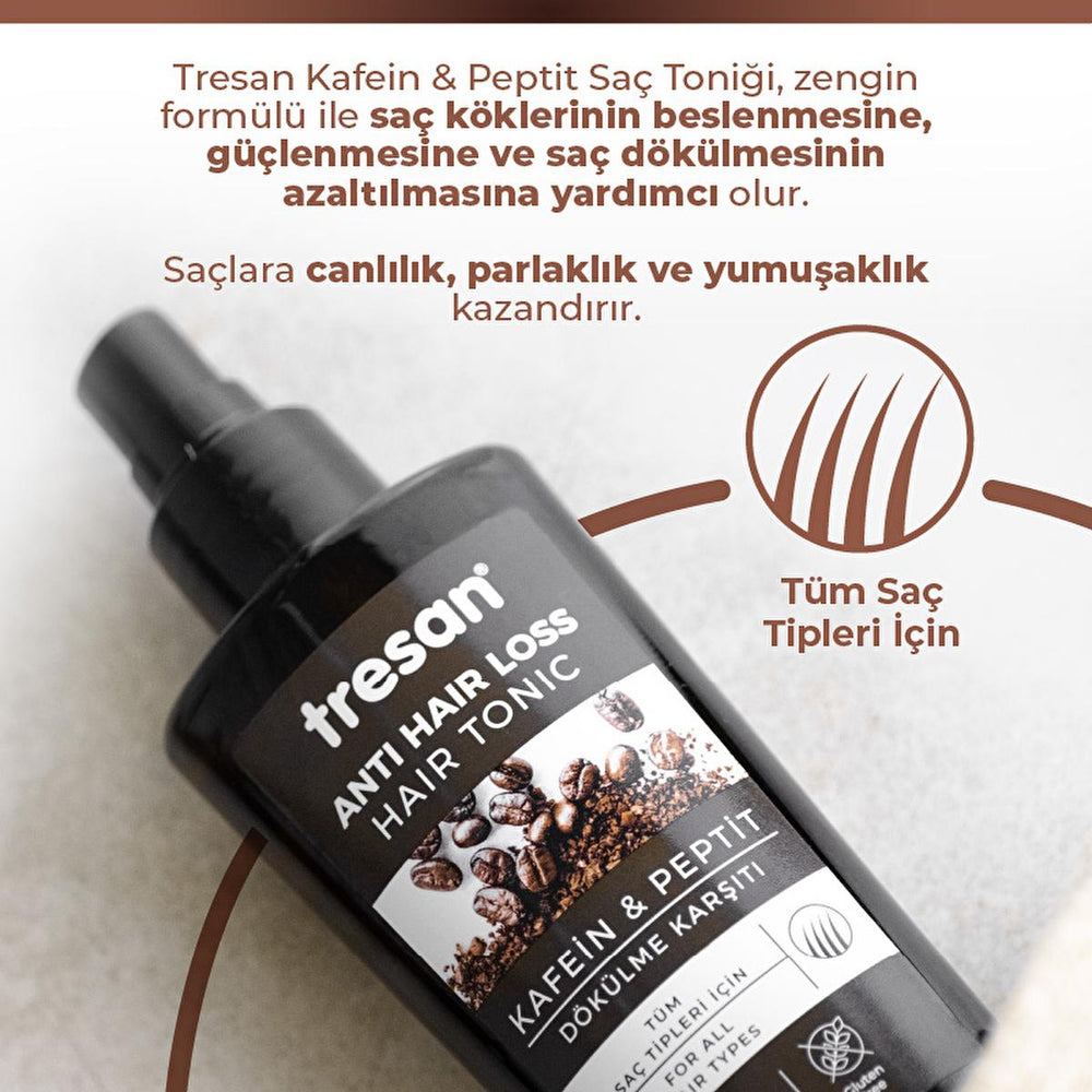 Tresan Caffeine & Peptide Anti-Hair Loss Hair Tonic for Nourished, Thicker Hair - 4.23 fl oz - Hair Mask