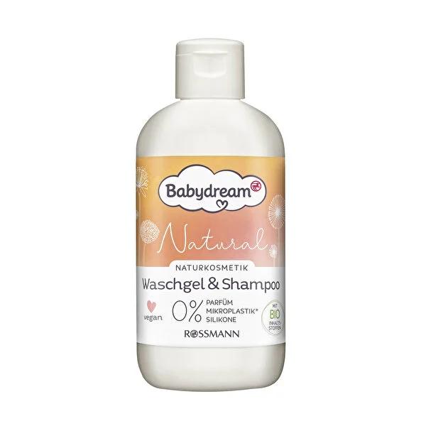 Babydream Natural Baby Shampoo & Body Wash - Hypoallergenic, Vegan, Silicone-Free, 8.45 fl oz Natural Baby Shampoo & Body Wash - Hypoallergenic & Vegan natural baby shampoo, hypoallergenic baby care, vegan baby products, silicone-free baby shampoo, dermatologically tested baby care, baby body wash, gentle baby products, eco-friendly baby care, cruelty-free baby products, natural cosmetic certification, microplastic-free baby products