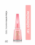 Flormar Jelly Look Nail Polish - High-Pigment, Gel Finish, Long-Lasting - Milky Pinky - Nail Polish