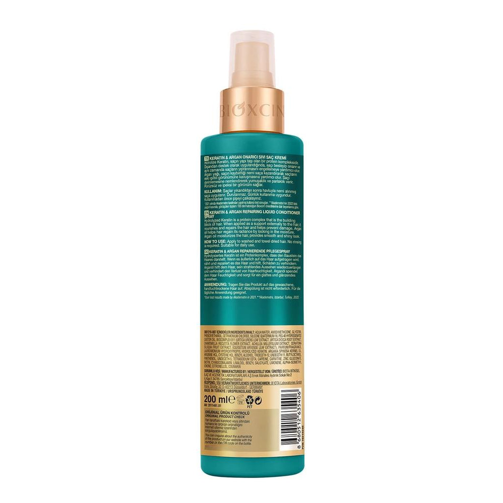 Bioxcin Keratin & Argan Onarıcı Sıvı Saç Kremi 200 ml