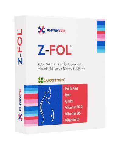Z-Fol - Zinc Supplement 60 Tablets for Immune System Support - Vitamin & Supplement