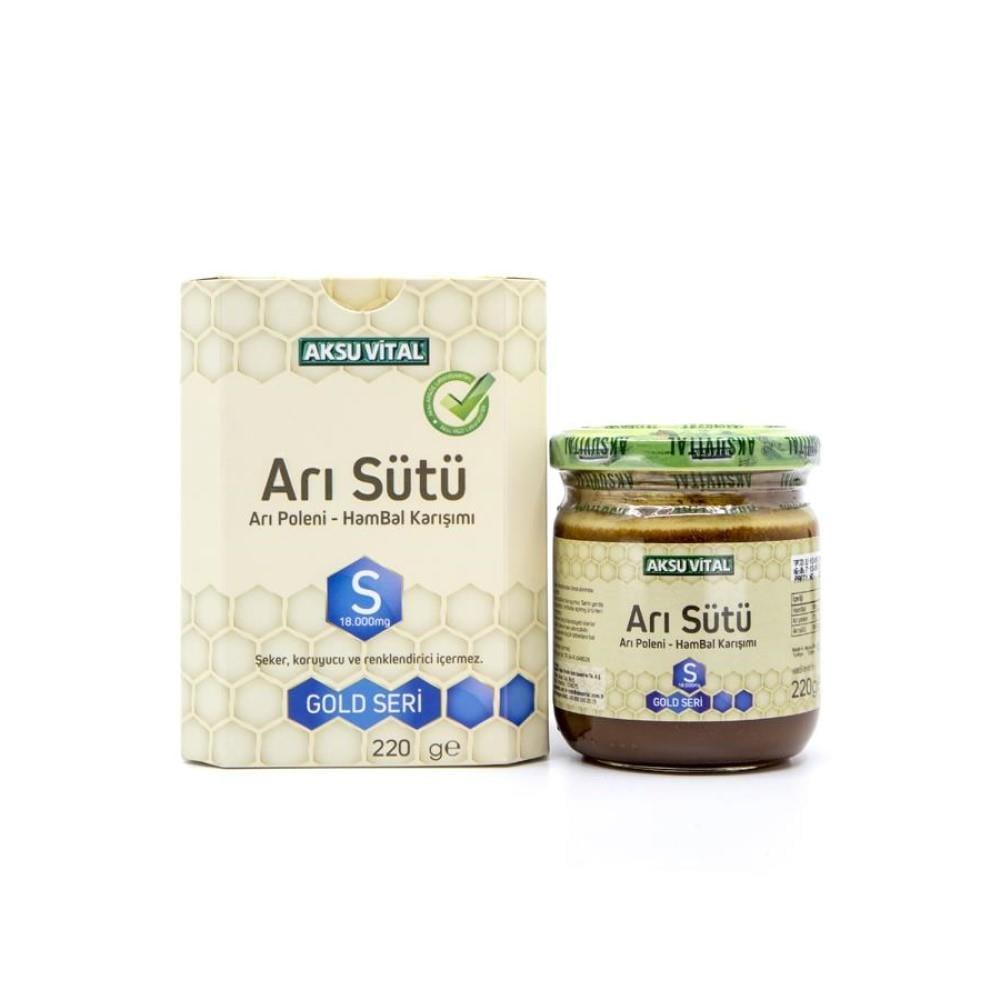 Aksu Vital Bee Product Supplement Mixture - Royal Jelly, Bee Pollen & Raw Honey Blend for Natural Wellness (220g) Aksu Vital Bee Supplement - Royal Jelly & Bee Pollen Blend Bee Product Supplement, Royal Jelly and Honey Mixture, Bee Pollen Health Supplement, Natural Health Remedies, Alternative Wellness Products, Wellness Supplements, Bee Derived Products, Royal Jelly Benefits, Bee Pollen Allergy Relief, Raw Honey Health Benefits, Natural Immune Support, Dietary Supplements