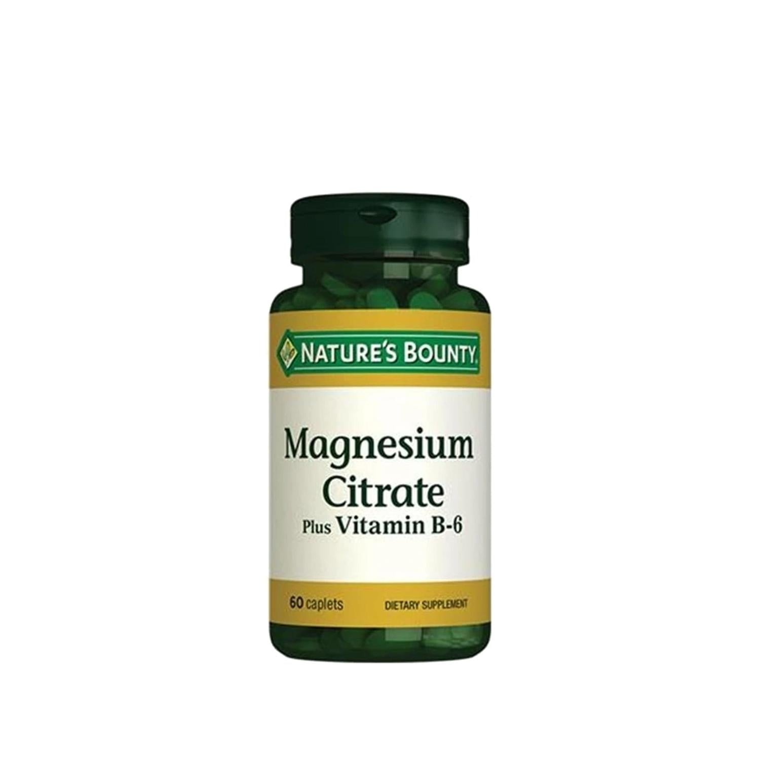 Nature's Bounty Magnesium Citrate Plus Vitamin B-6 Supplement - 60 Tablets for Muscle & Nerve Support Nature's Bounty Magnesium Citrate + B-6 Supplement - 60 Tablets Magnesium Citrate Supplement, Vitamin B-6 Supplement, Dietary Supplement, Nature's Bounty Magnesium, Magnesium and Vitamin B-6, Health Supplements, Wellness Products, Nutritional Supplements, Muscle Support, Nerve Support