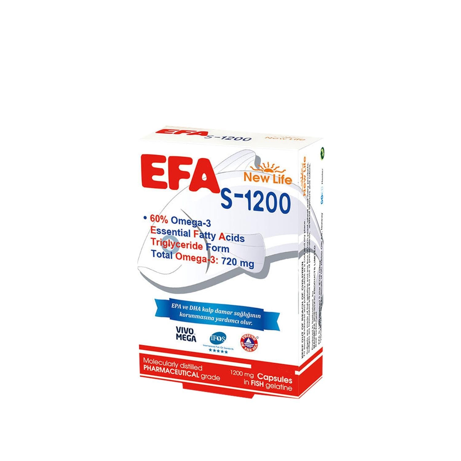 EFA S-1200 Fish Oil Supplement: Boost Heart & Brain Health with Omega-3 EPA & DHA Capsules - 90 Count EFA S-1200 Fish Oil: Omega-3 for Heart & Brain Health fish oil supplement, EFA S-1200, omega-3 capsules, EPA DHA supplement, fish oil for heart health, fish oil for brain function, healthy fats supplement, dietary supplement fish oil, omega 3, EPA, DHA, cardiovascular health, brain function, cognitive health, joint health, reduce inflammation, healthy lifestyle, heart health, brain health, dietary supplemen