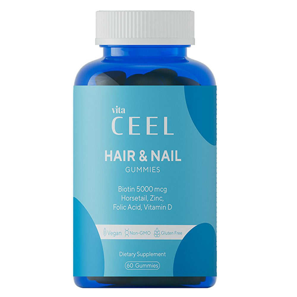 Vita Ceel Vegan Gummy Vitamins for Hair and Nail Care - Biotin 5000 mcg, Cruelty-Free, Supports Hair - Vitamin & Supplement