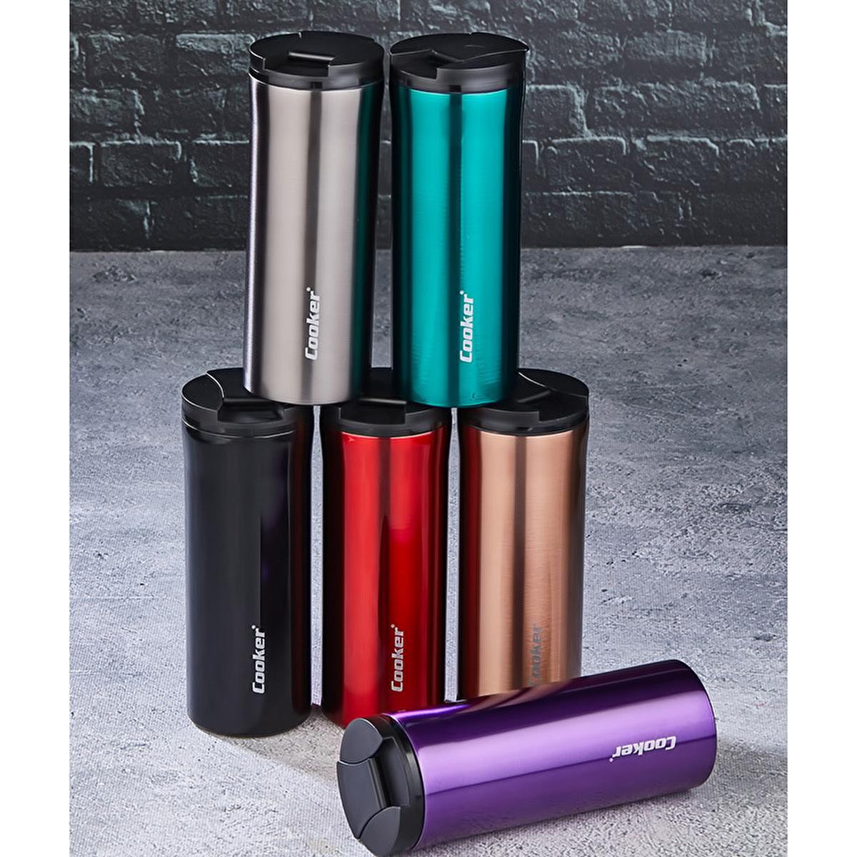 Cooker Stainless Steel Thermos 400ml - Keep Drinks Hot & Cold On-the-Go, Leak-Proof Travel Mug Cooker Thermos: Keep Drinks Hot/Cold On-the-Go! stainless steel thermos, insulated thermos, travel mug, hot and cold thermos, leak proof thermos, car cup thermos, portable thermos, 400ml thermos, commuter thermos, outdoor thermos, travel, camping, hiking, office, school, stainless steel, double walled, hot drinks, cold drinks, beverage container, cup holder, anti-spill, portable, drinks, travel mug, car accessory,