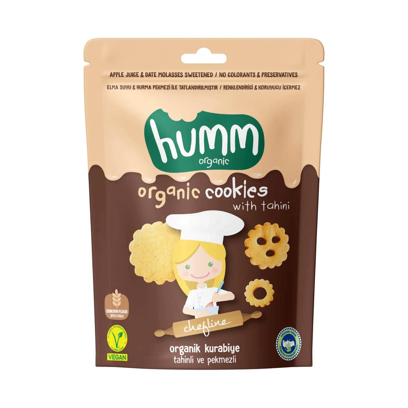 Humm Organik Vegan Tahini &amp; Molasses Cookies, Organic Snack 55g