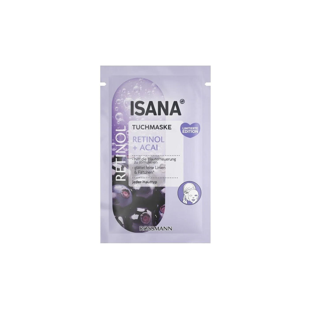 Isana Retinol & Acai Sheet Mask for Smooth Skin 1 Sheet