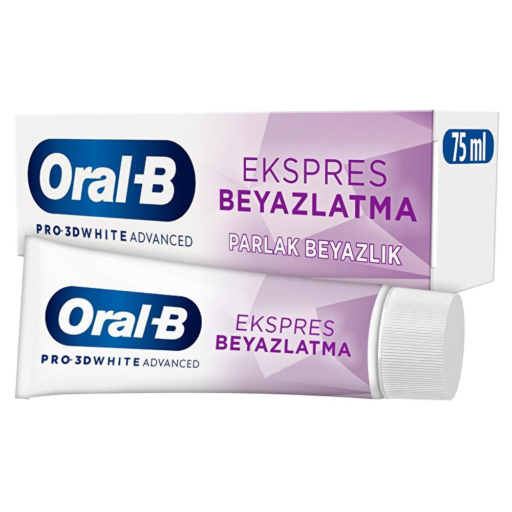 Oral-B Oral-B Pro 3D White Advanced Ekspres Beyazlık Diş Macunu 75ml - Whitening Toothpaste for a Brighter Smile - Toothpaste