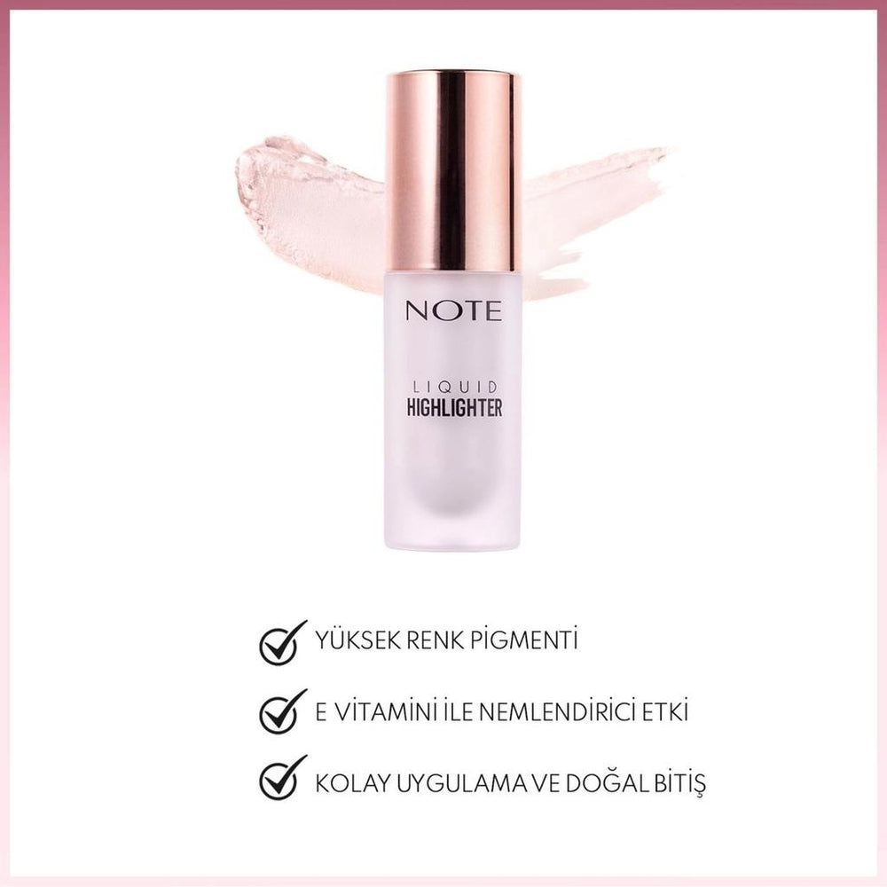 Note Liquid Highlighter Moisturizing Glow 100 Soft Pink