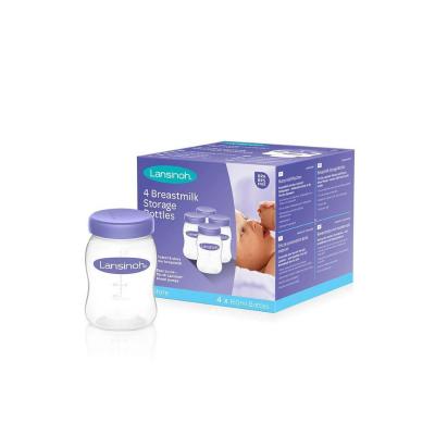 Lansinoh Breast Milk Storage Bottles Set of 4 - BPA Free, Dishwasher Safe, Compatible with Lansinoh Breast Pumps - Baby Care
