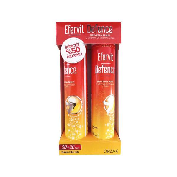 Orzax Efervit Defence Effervescent Vitamin C, D3 & Zinc Supplement Tablets - Boosts Immune System, - Vitamin & Supplement