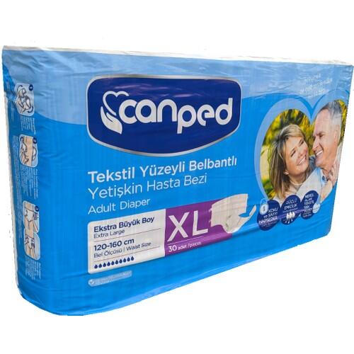 Canped Extra Large Adult Diapers with Textile Surface 30 Count