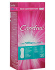 Carefree Cotton Fresh Pantyliners for Daily Comfort 20 Count