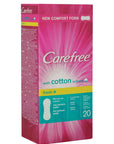 Carefree Cotton Fresh Panty Liners for Daily Freshness 20 Count
