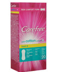 Carefree Cotton Fresh Panty Liners for Daily Freshness 20 Count