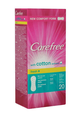Carefree Cotton Fresh Panty Liners for Daily Freshness 20 Count
