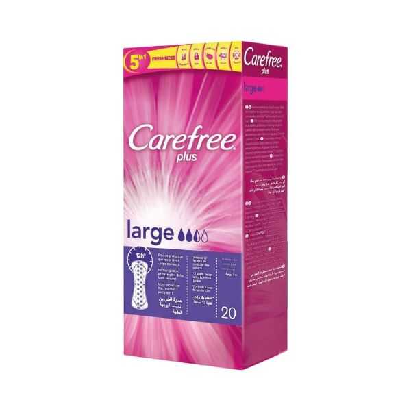 Carefree Mini Pantyliners Large for Daily Comfort 20 Count