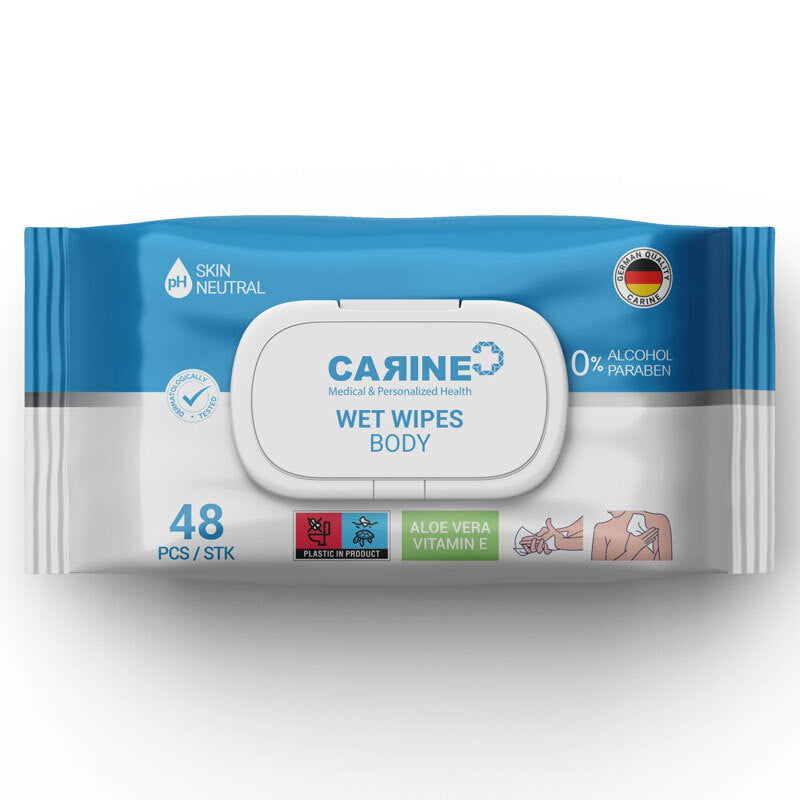 Carine Body Cleansing Wipes with Aloe Vera 48 Sheets
